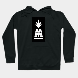 Magma Train Logo White on Black Hoodie